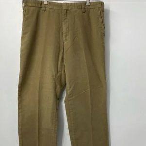 Orvis mens flat front moleskin pants khaki 42x31